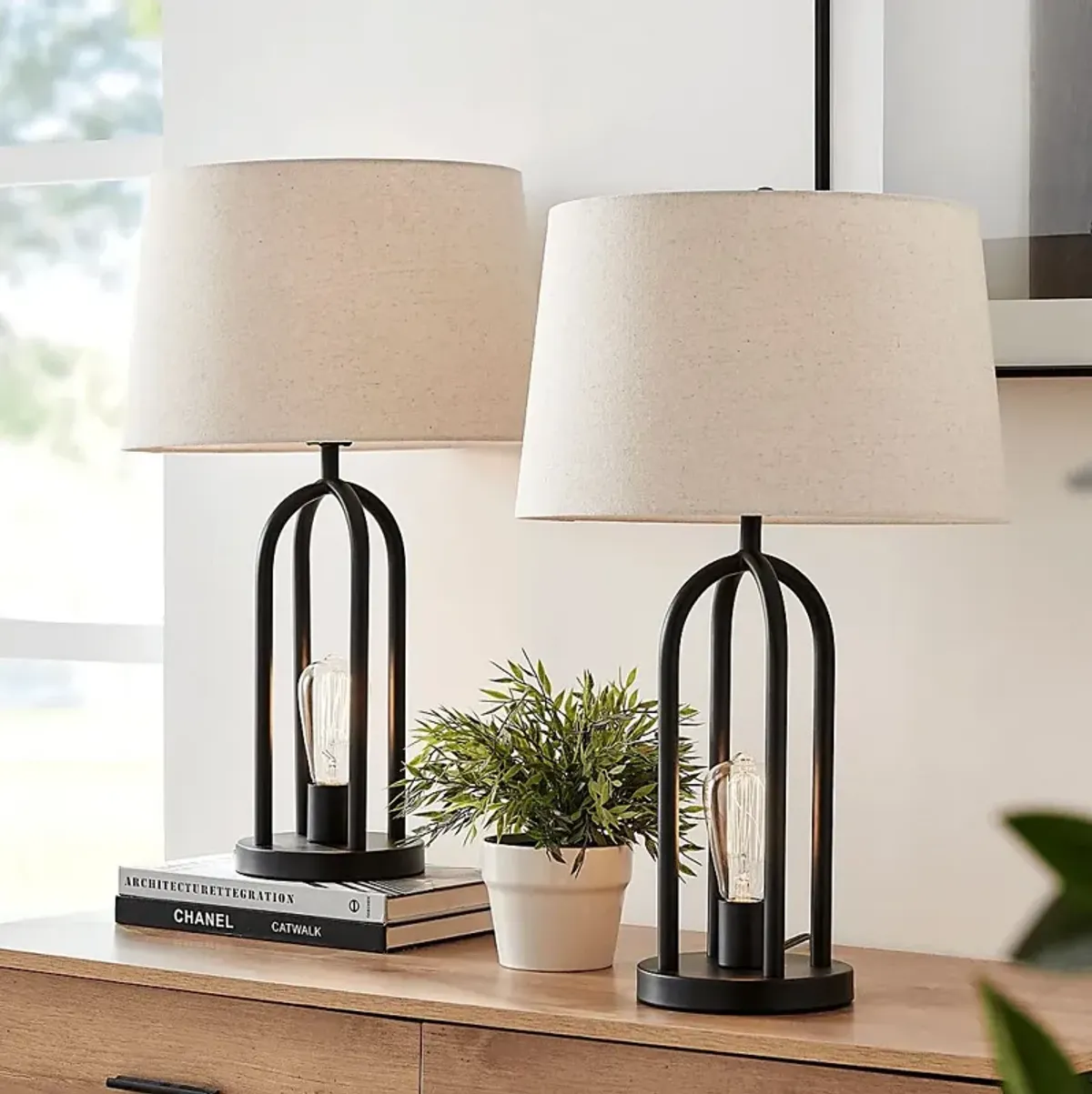 Dorsey Creek Black Lamp, Set of 2