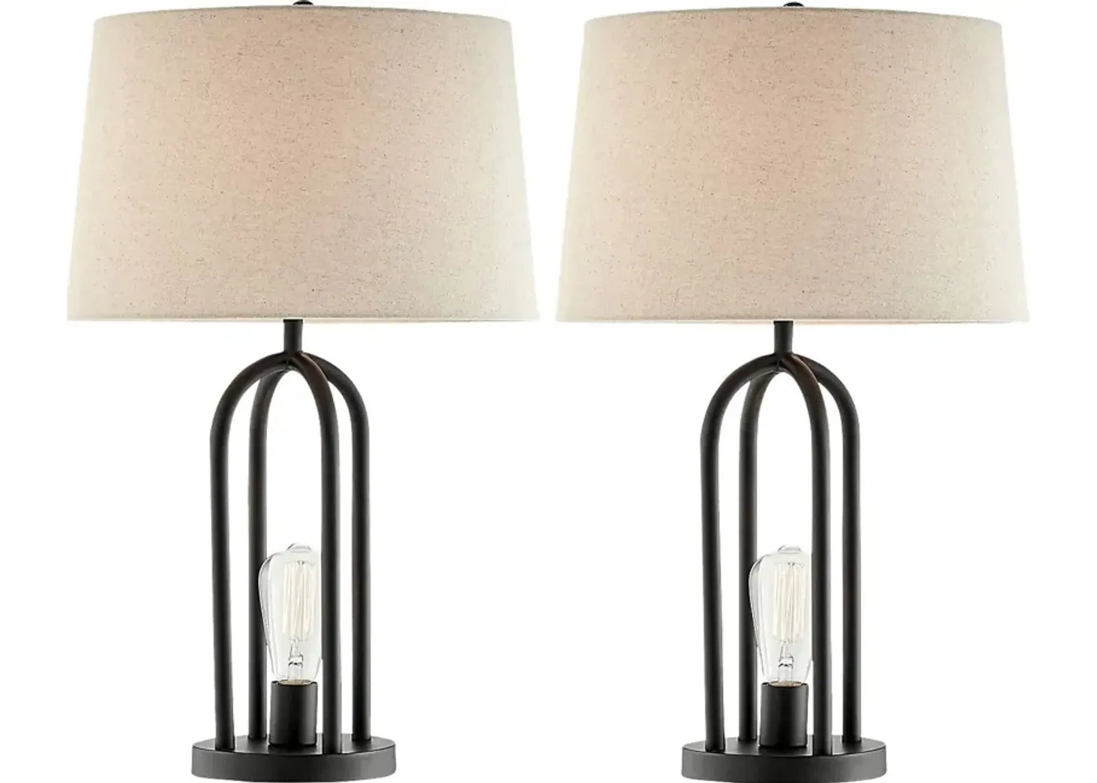 Dorsey Creek Black Lamp, Set of 2