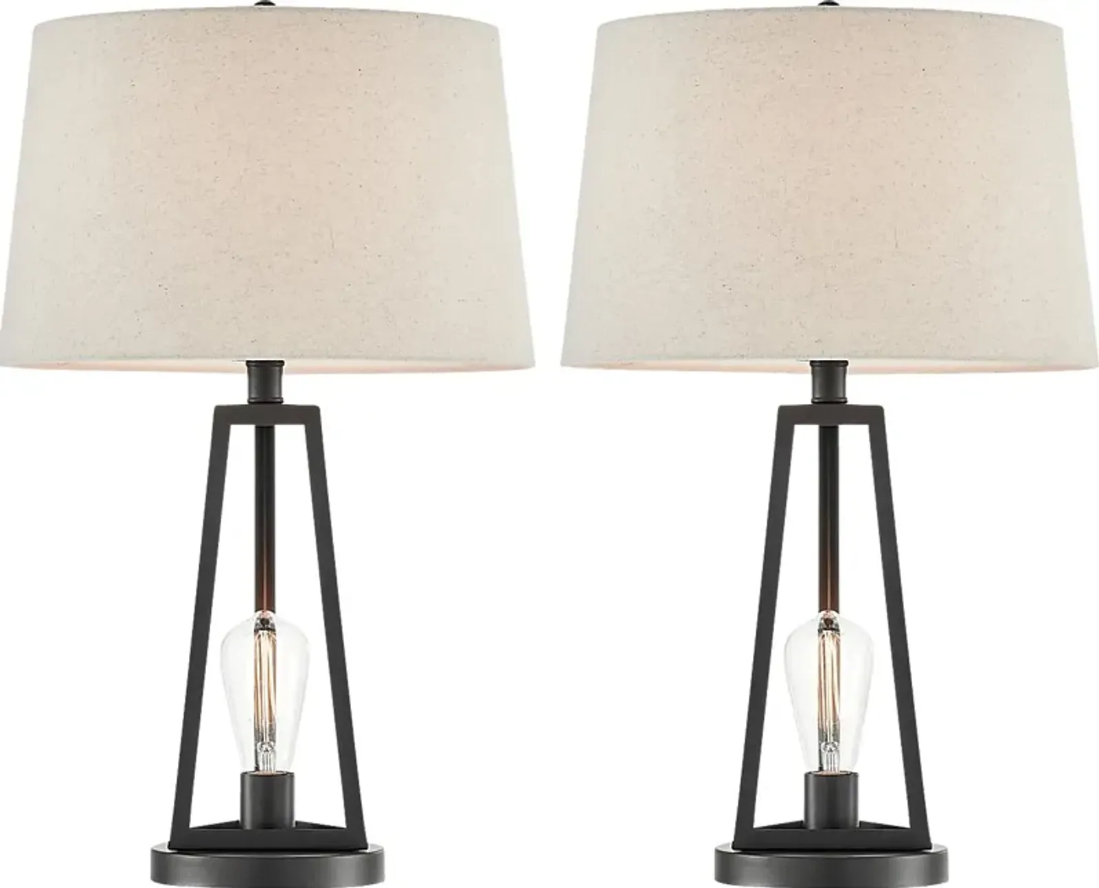 Calbria Shade Black Lamp, Set of 2