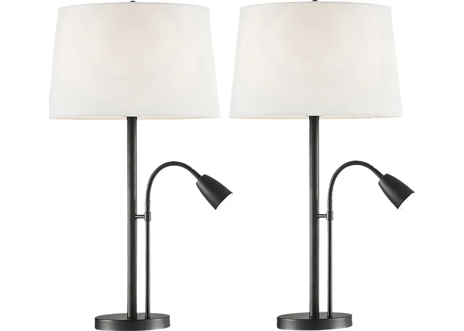 Bargello Farm Black Lamp, Set of 2