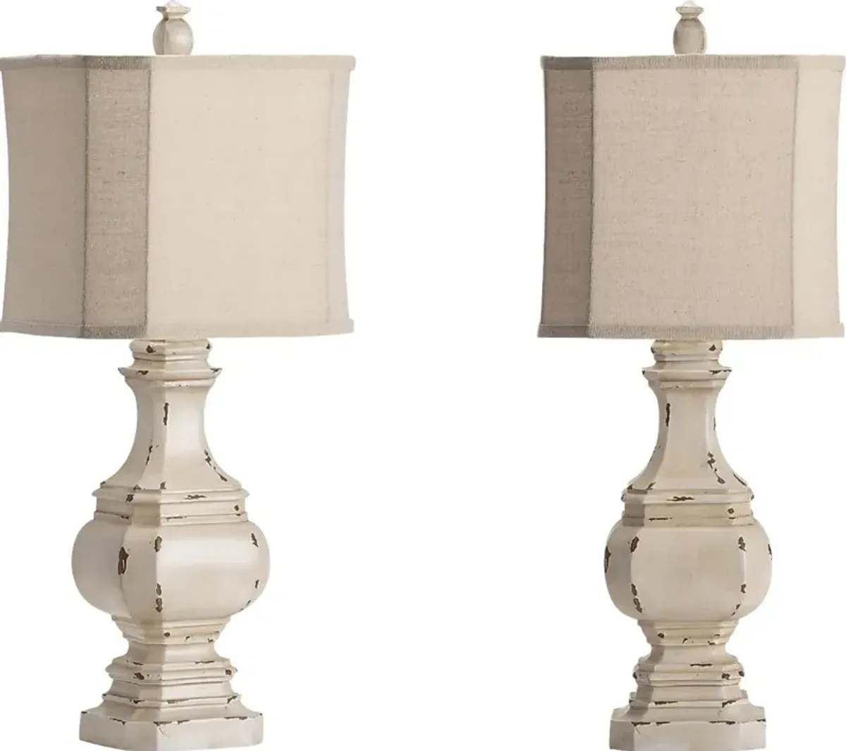 Regina Lane White Table Lamps, Set of 2