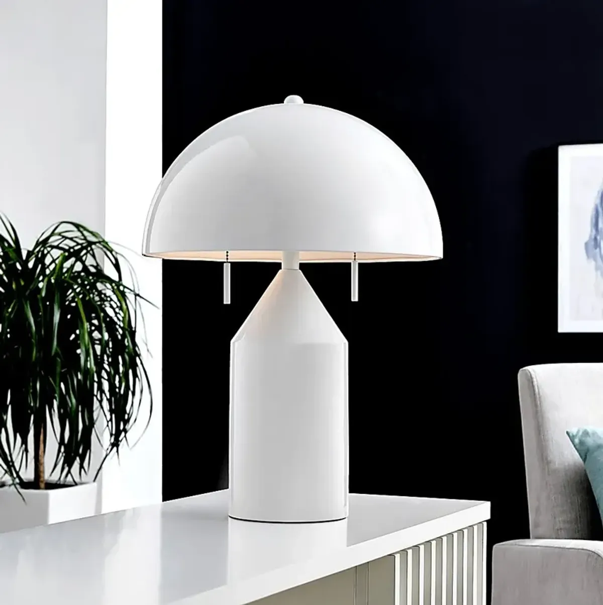 Fowler Bend White Lamp