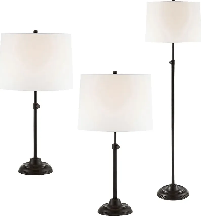 Linder Trail Bronze Lamp, Set of 3