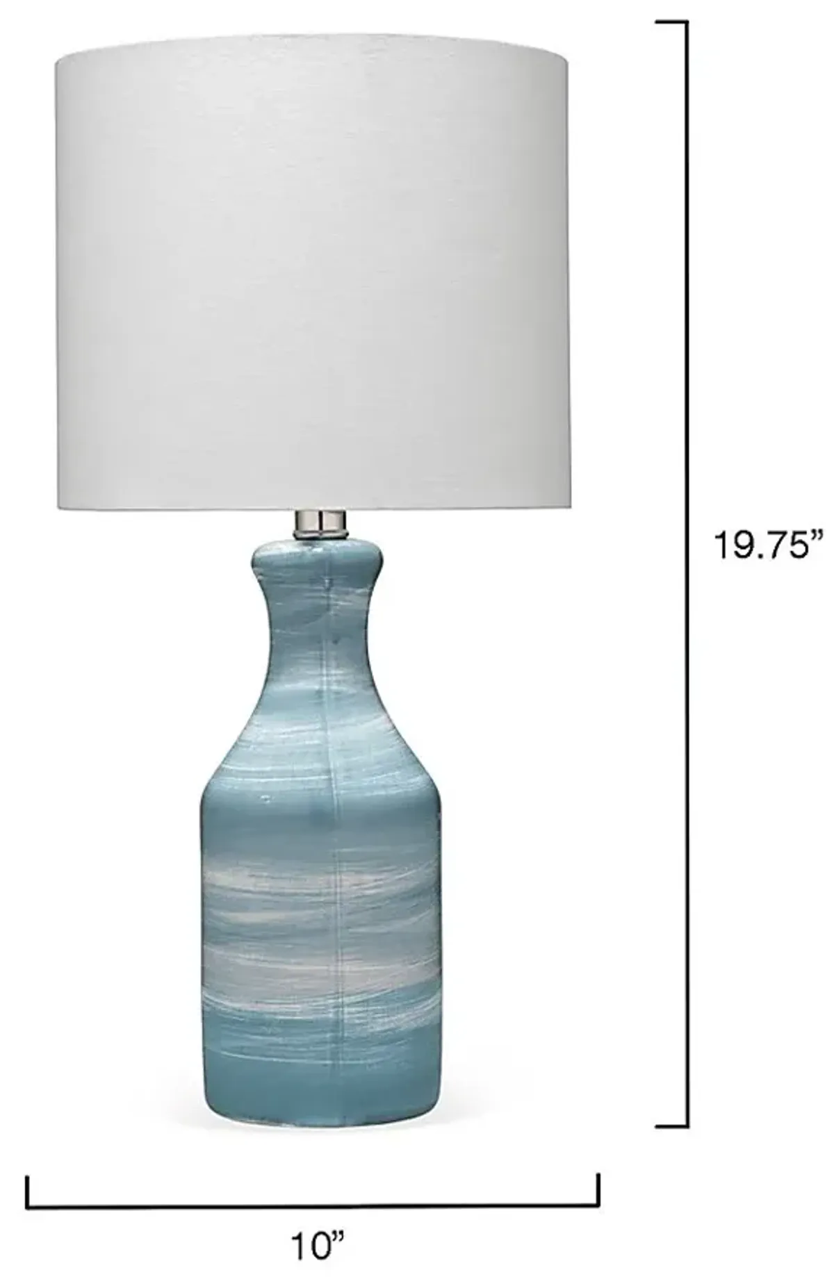 Elcomb Circle Blue Lamp