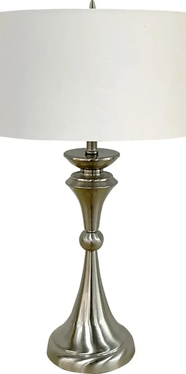 Au Courant Silver Table Lamp