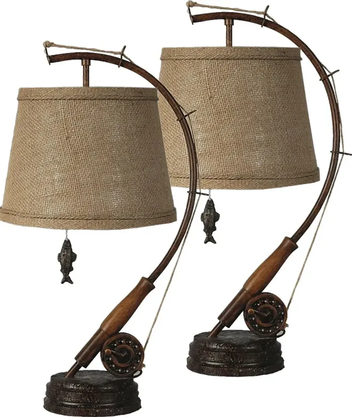 Polk Hall Brown Table Lamps, Set of 2