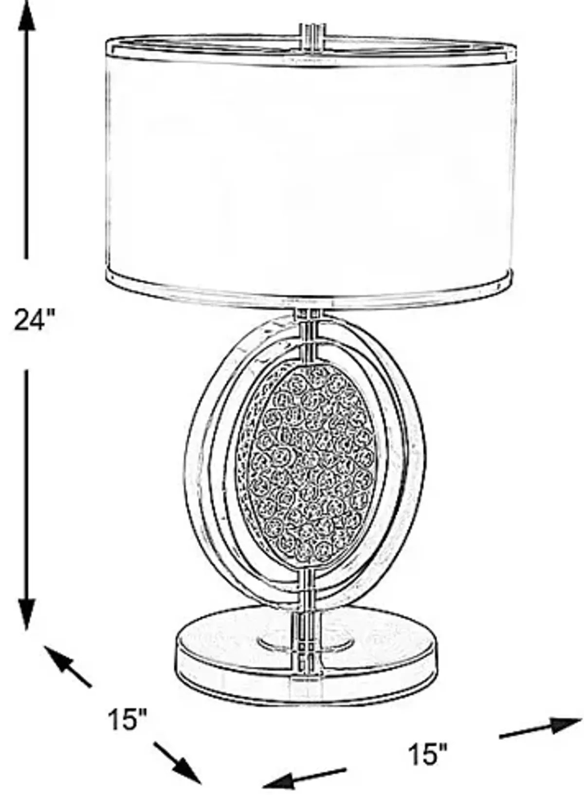 Cabrini Gate Silver Table Lamp