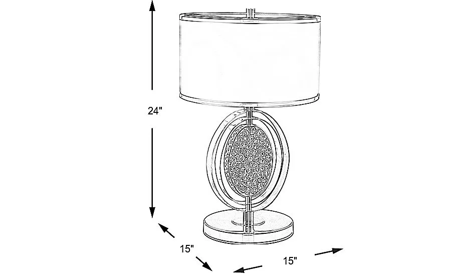 Cabrini Gate Silver Table Lamp