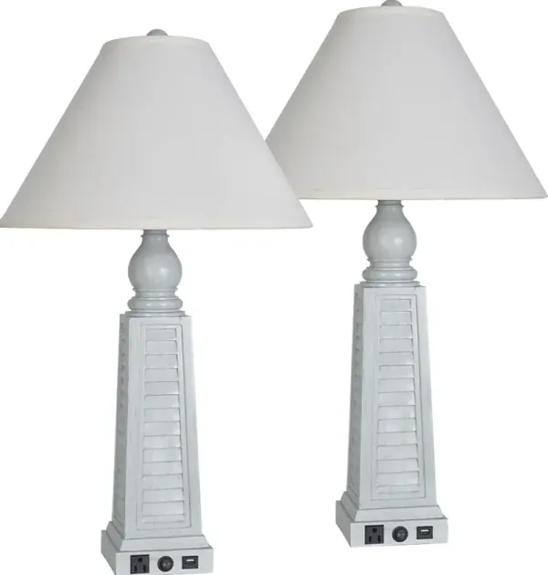 Anchor Lane Blue Table Lamps, Set of 2