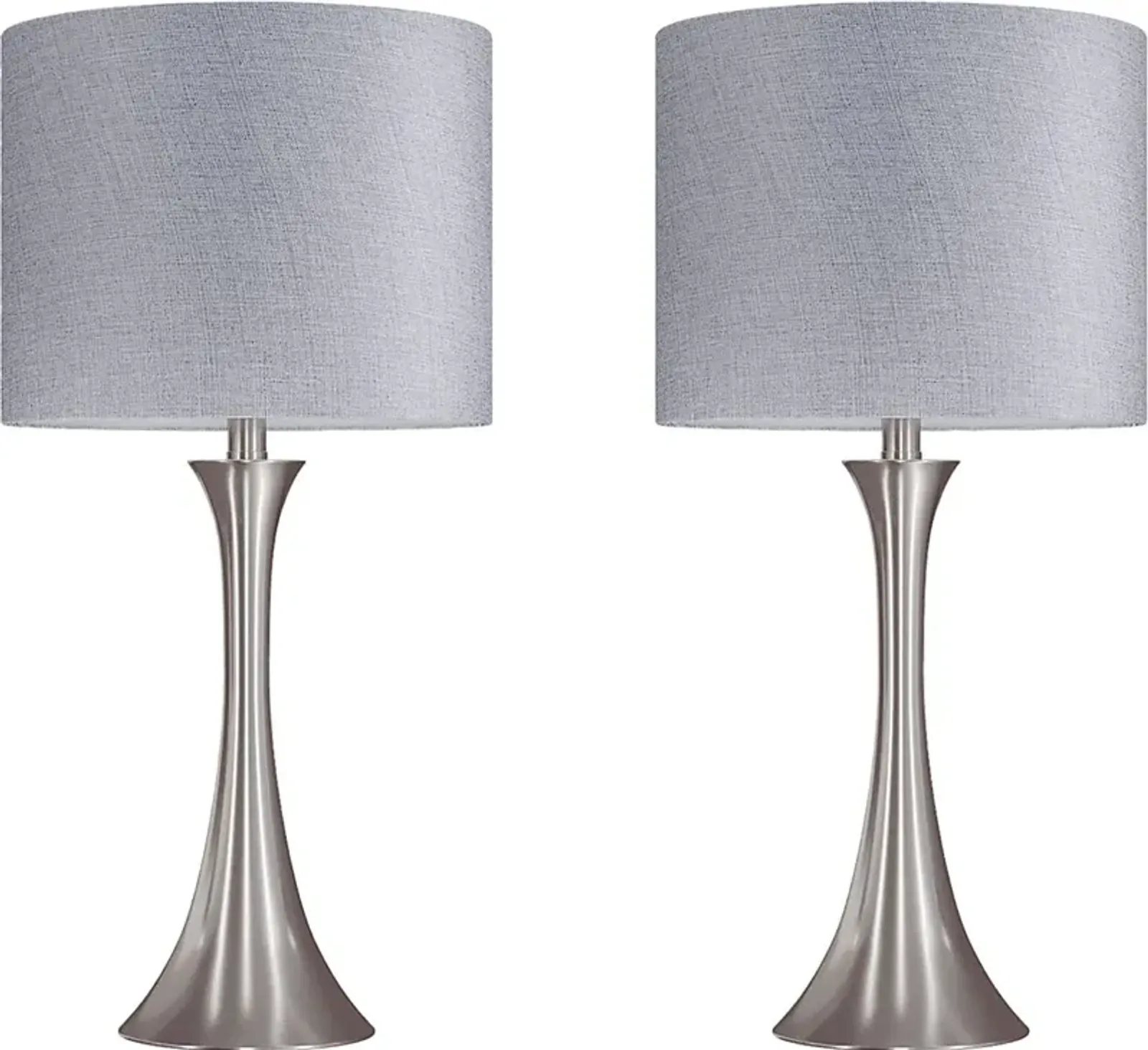 Keely Alley Nickel Lamp, Set of 2