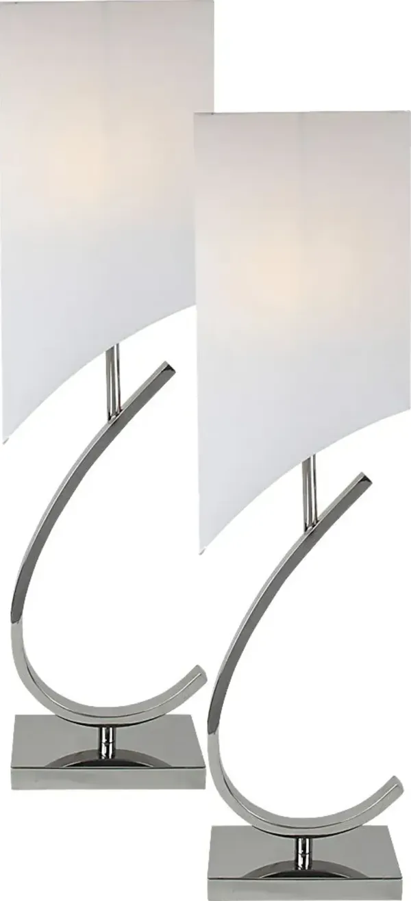 Camia Silver Table Lamps Set of 2