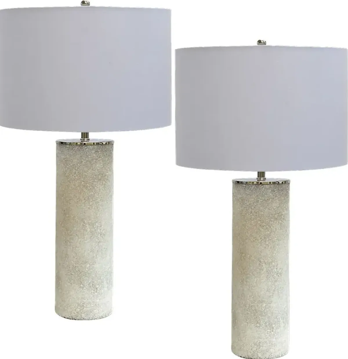 Castle Douglas White Lamp, Set of 2