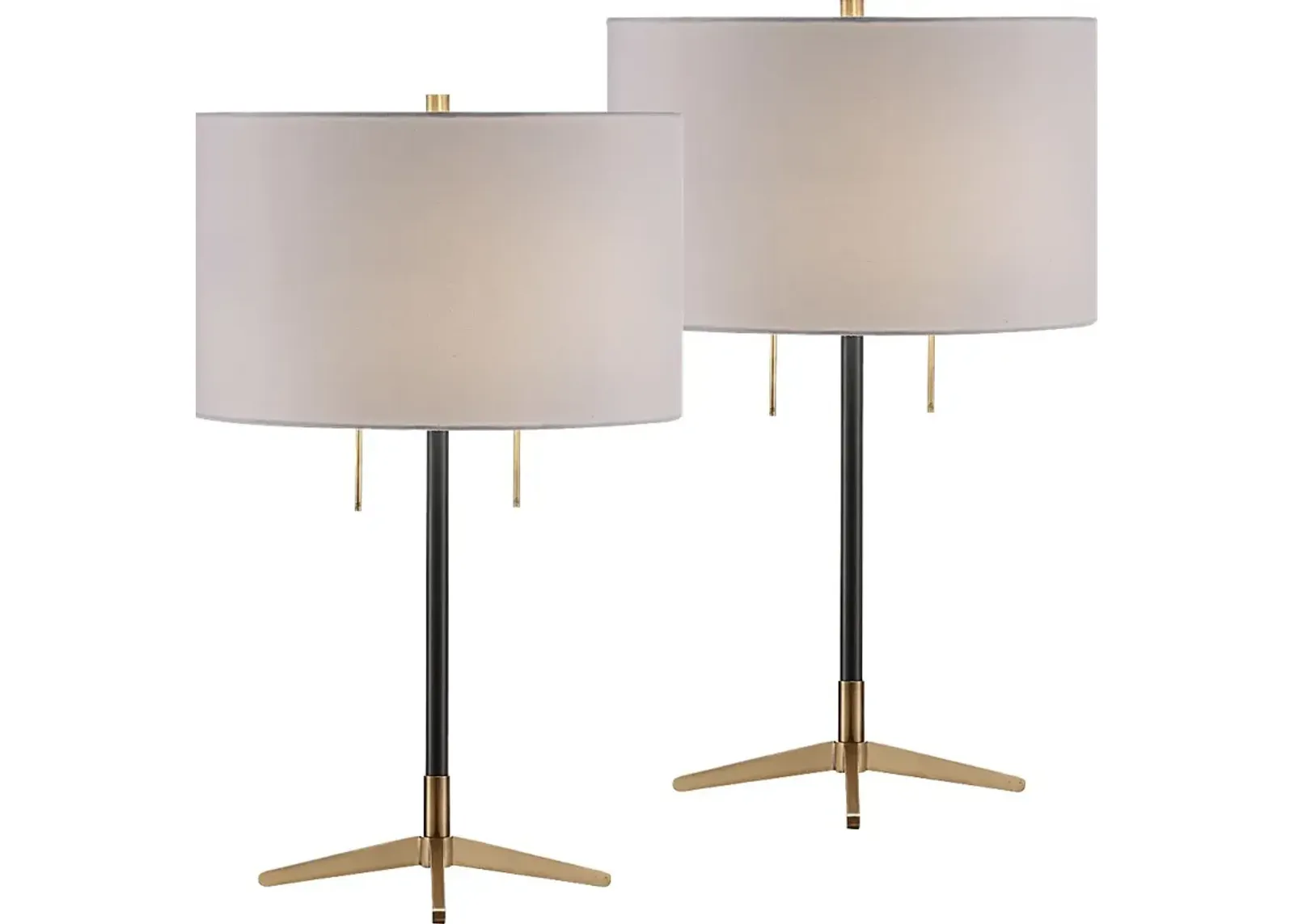 Yorkston Gray Lamp, Set of 2