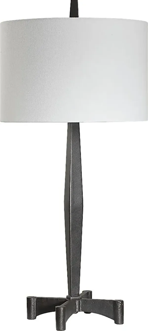 Nelrose Post Black Table Lamp