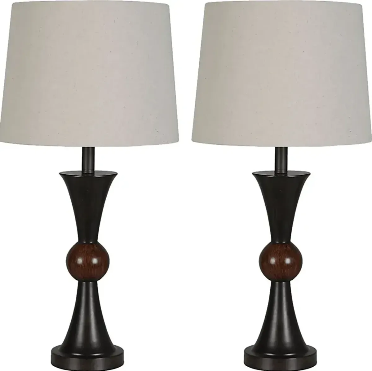 Gilda Shade Black Lamp, Set of 2