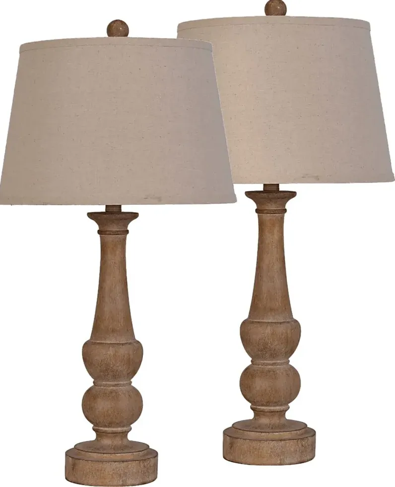 Hanson Heights Brown Lamp, Set of 2