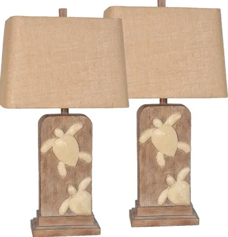 Paya Heights Brown Lamp, Set of 2