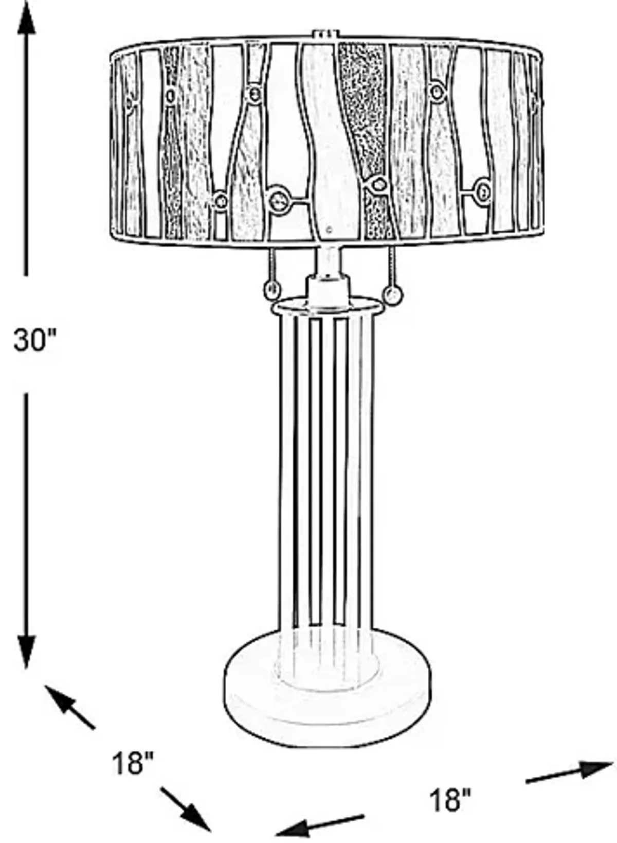 Shiloh Avenue Blue Tiffany Table Lamp