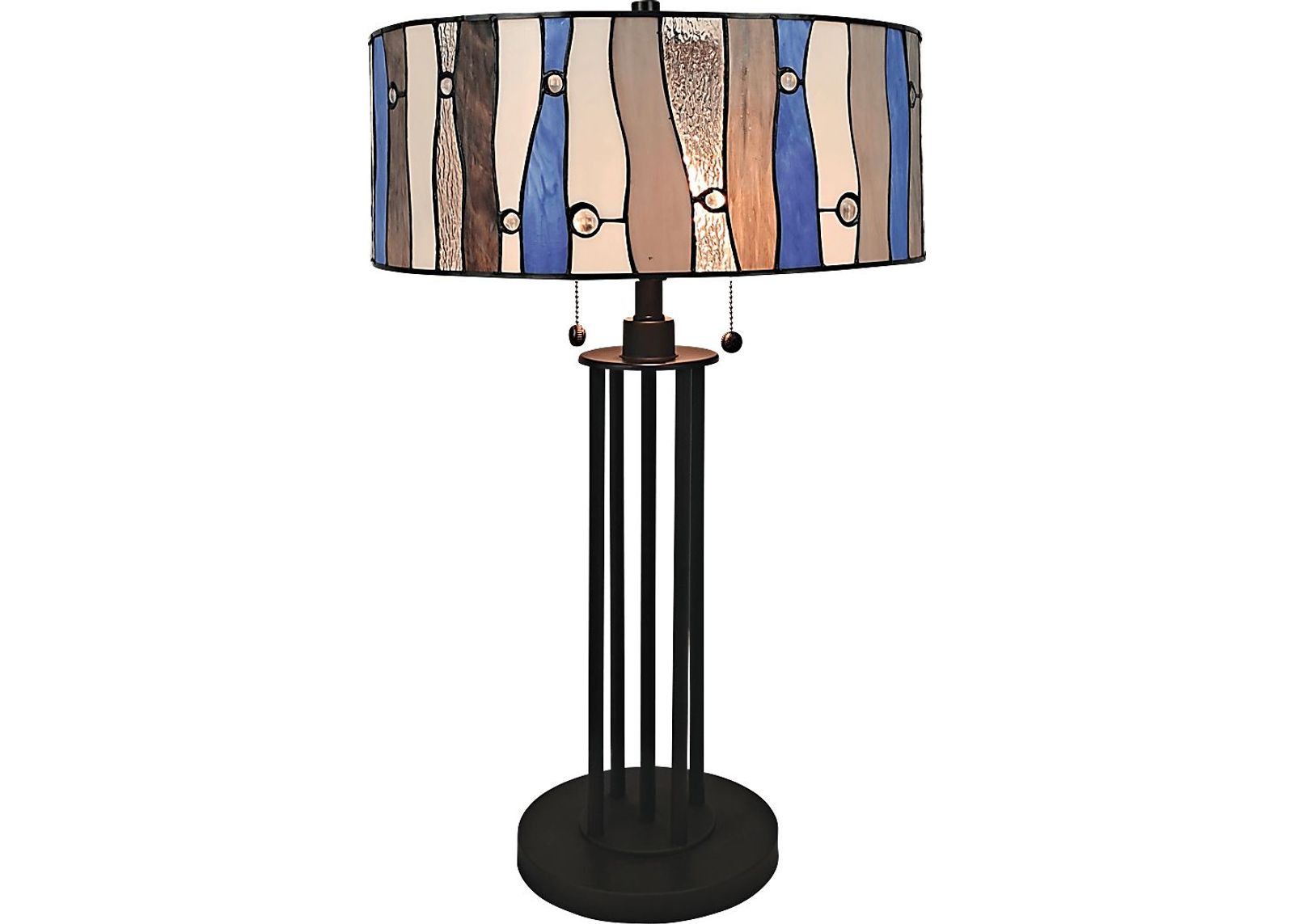 Shiloh Avenue Blue Tiffany Table Lamp