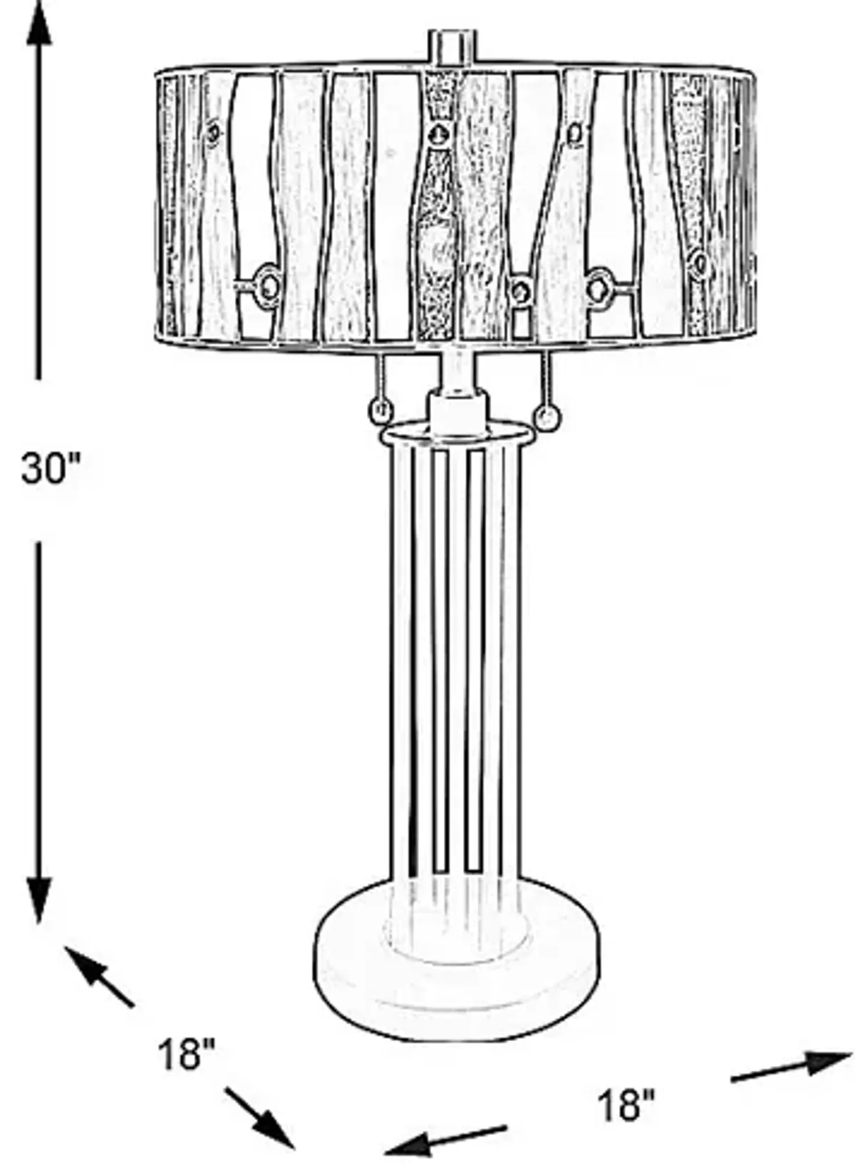 Shiloh Avenue Red Tiffany Table Lamp