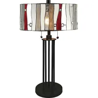 Shiloh Avenue Red Tiffany Table Lamp