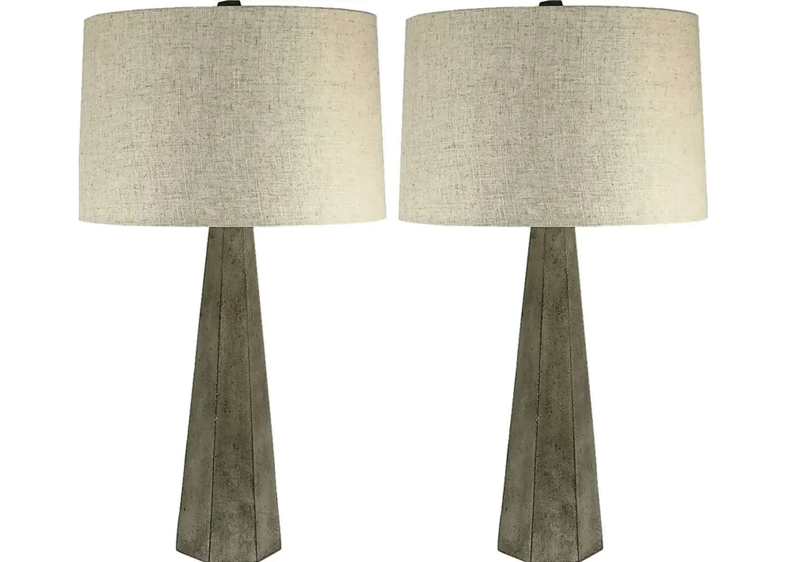 Sniffen View Gray Table Lamp, Set of 2