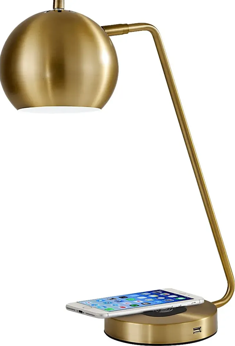 Ithaca Place Brass Lamp