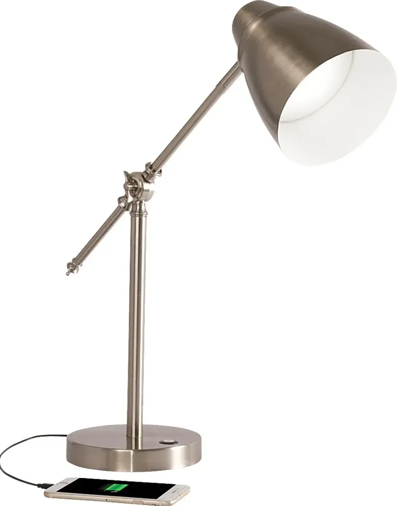 Helena Bay Nickel Lamp