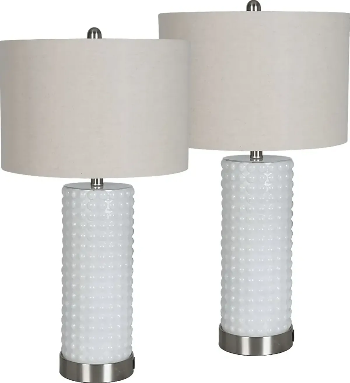 Birscoe White Lamp, Set of 2