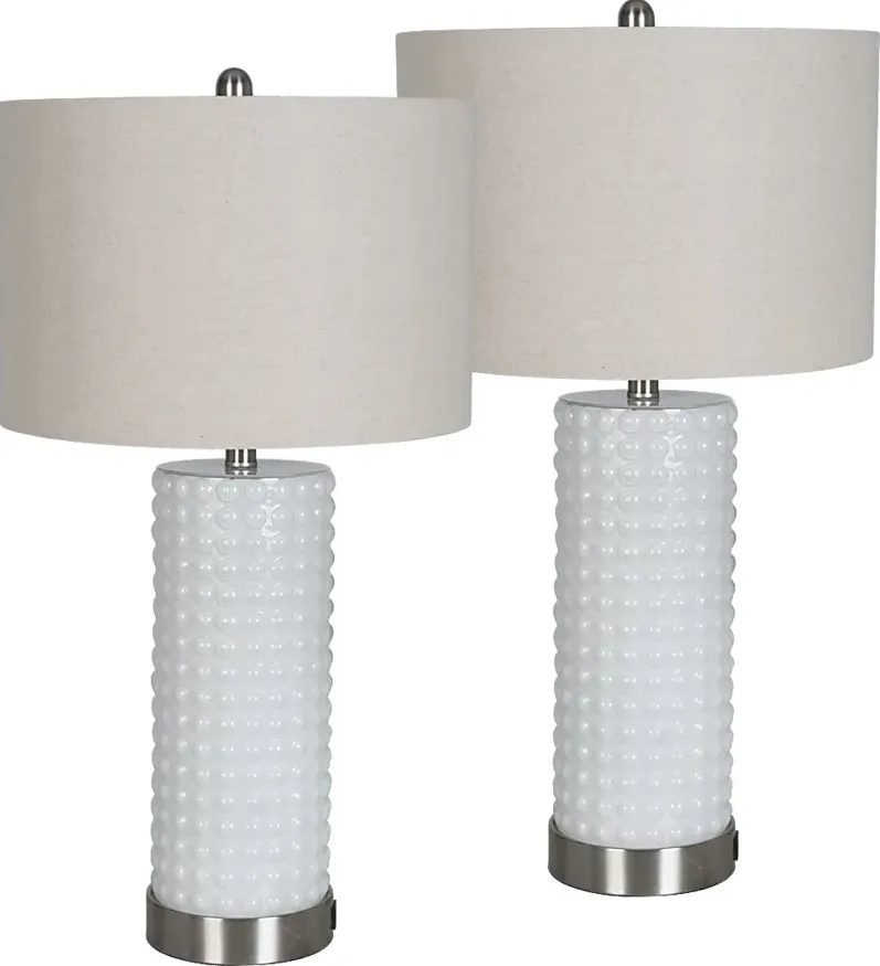 Birscoe White Lamp, Set of 2