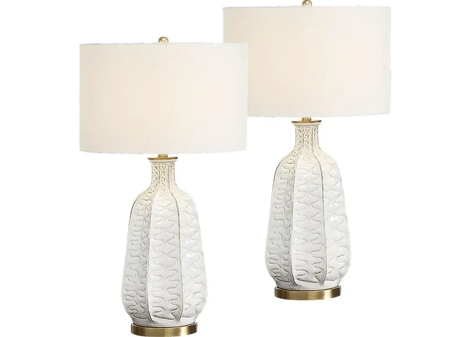 Yuille White Lamp, Set of 2