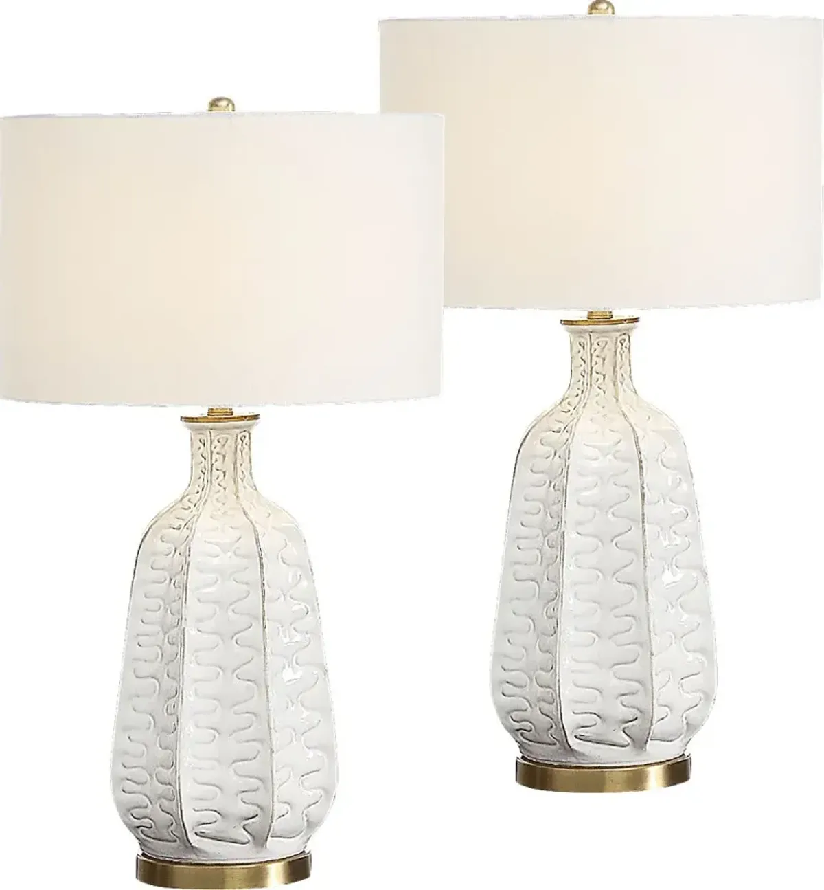 Yuille White Lamp, Set of 2