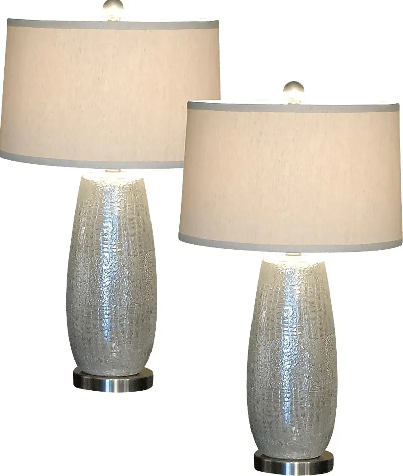 Westway Central Silver Lamp, Set of 2