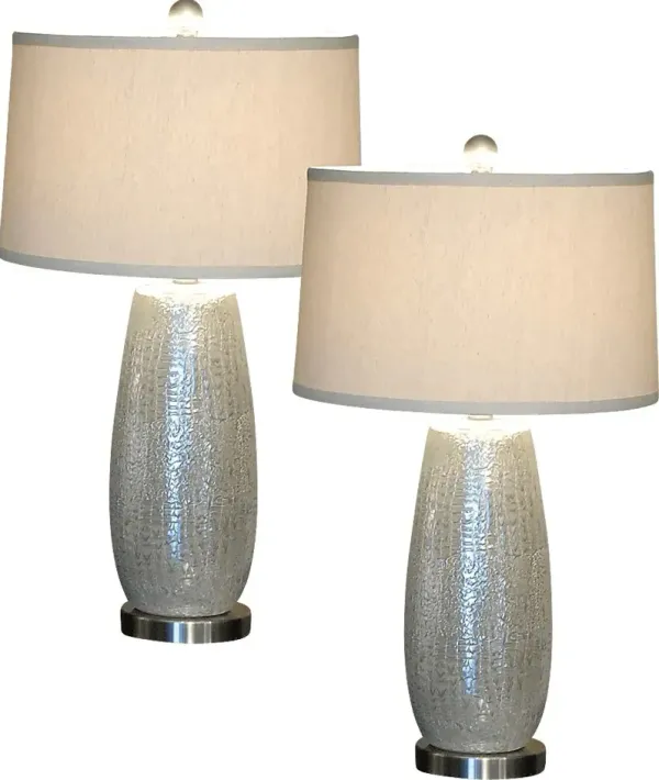 Westway Central Silver Table Lamps, Set of 2