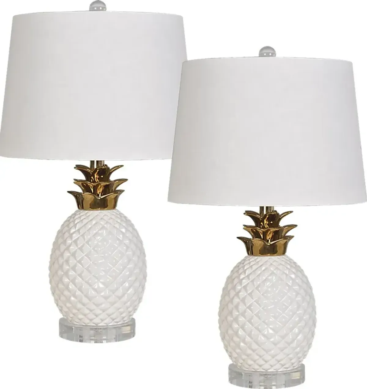 Bali Spring White Set of 2 Lamps