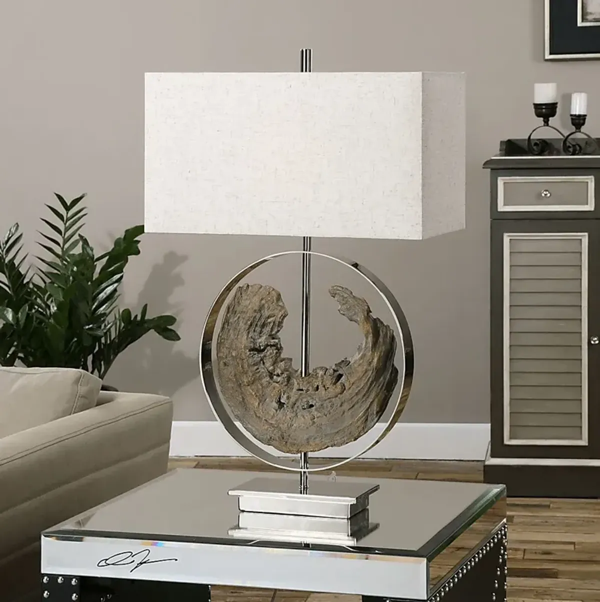 Desert Peak Silver Lamp