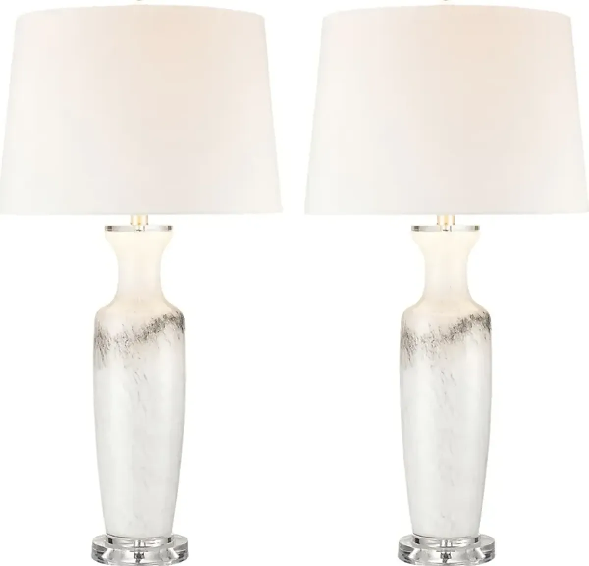 Keltic Peak White Lamp, Set of 2