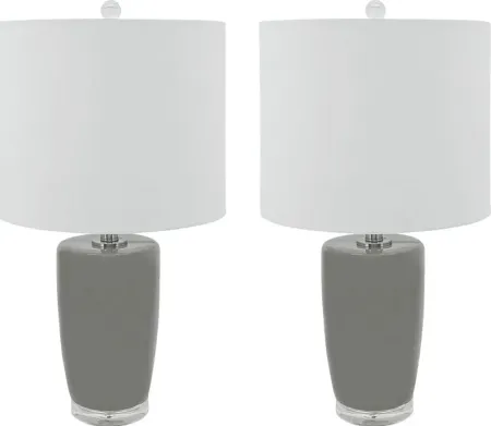 Davan Bay Gray Lamp Set of 2
