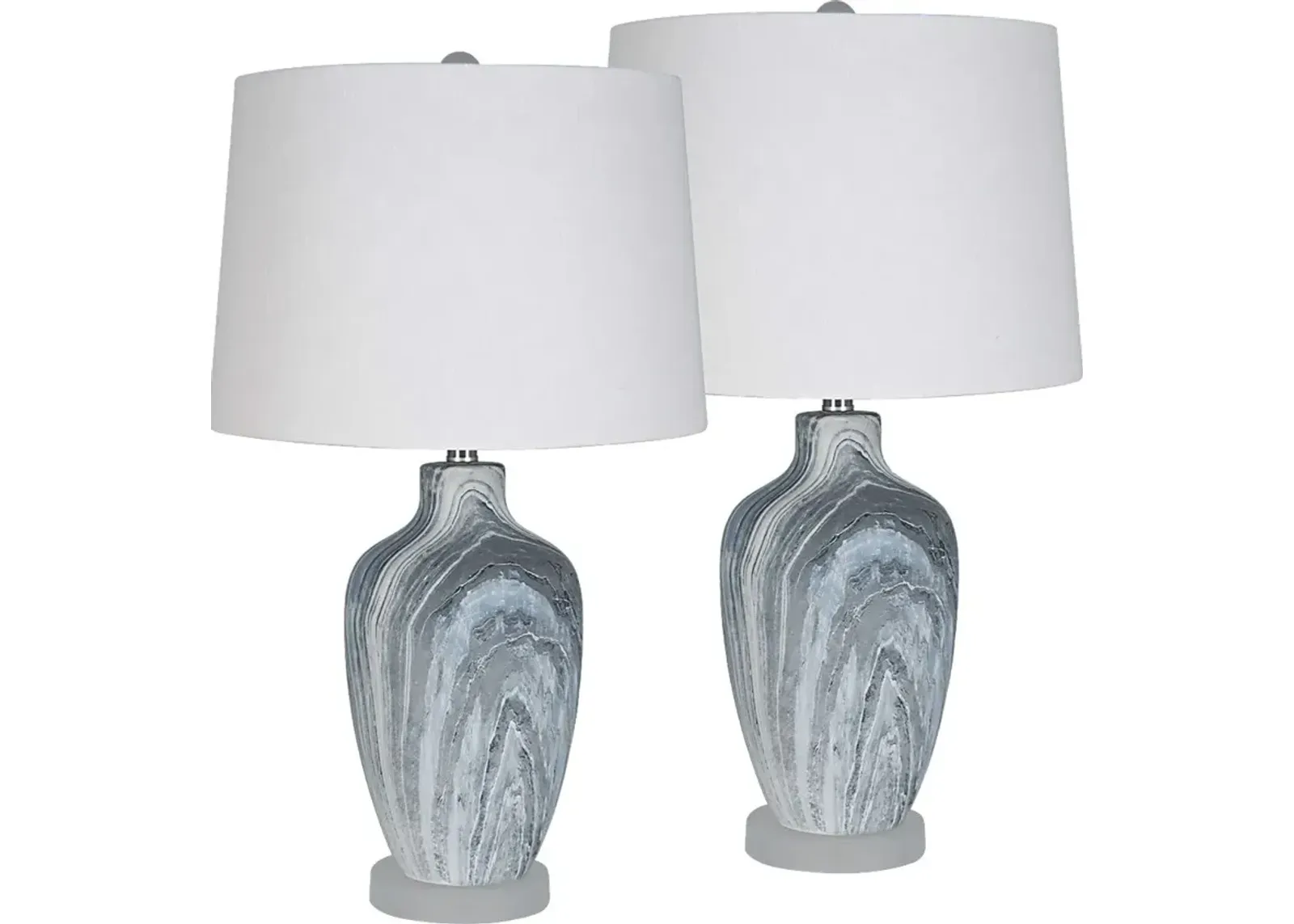 Lavonne Spring Blue Lamp, Set of 2