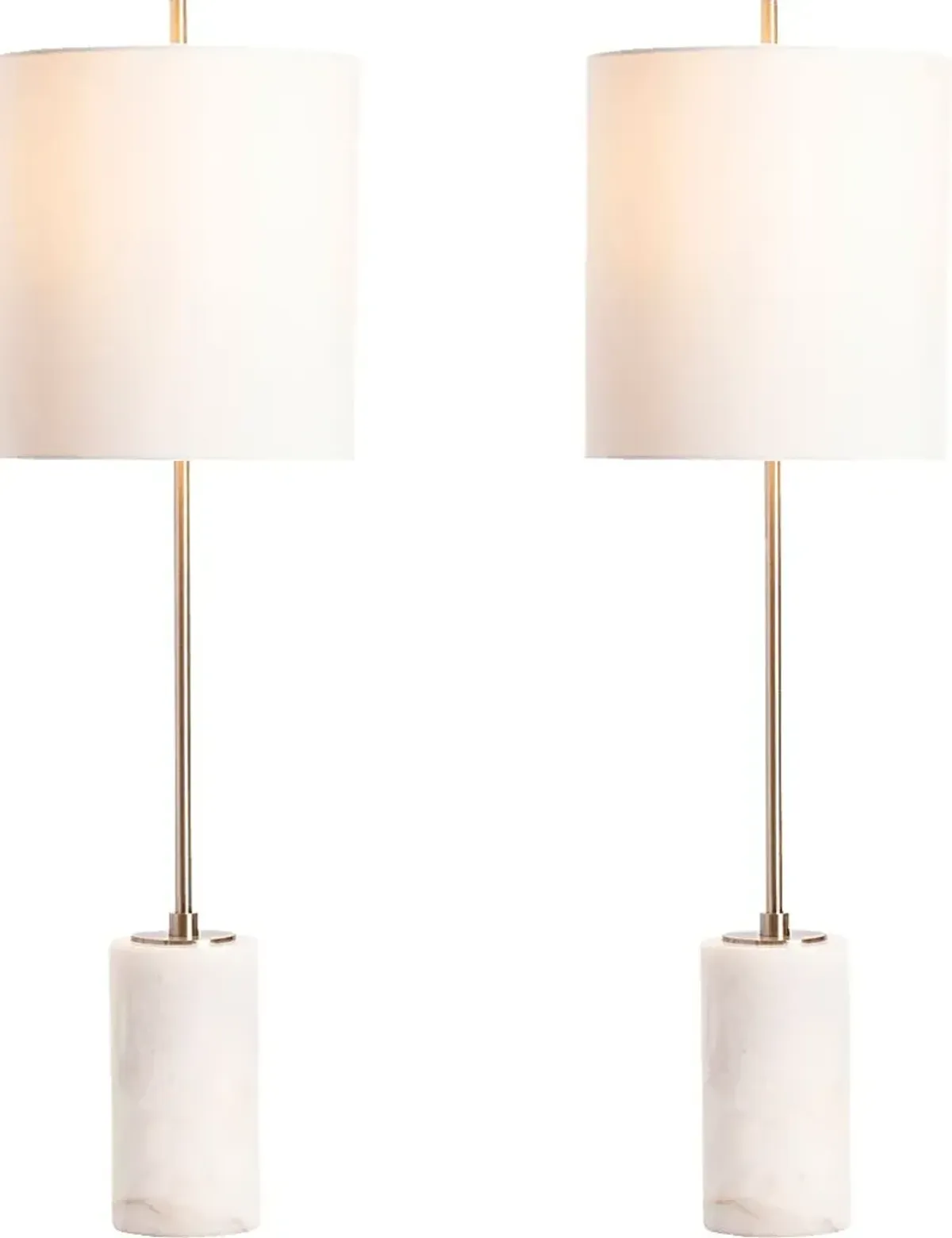 Hare Lane White Table Lamps, Set of 2