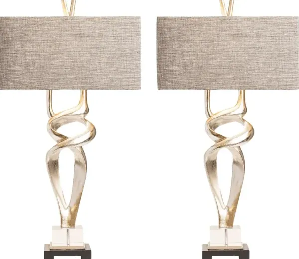 Ignacio Street Silver Table Lamps, Set of 2