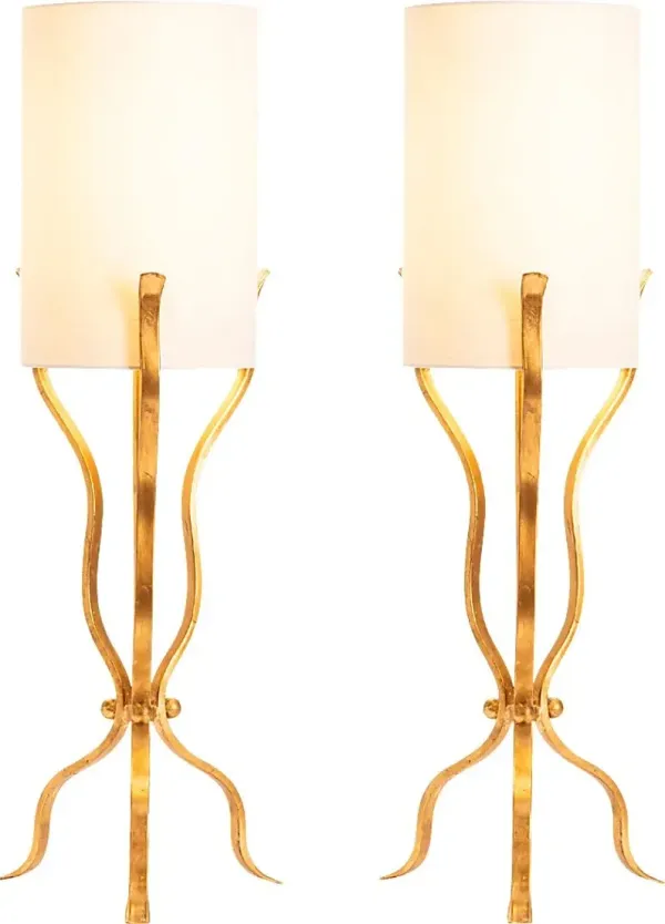 Leland Point Gold Table Lamps, Set of 2
