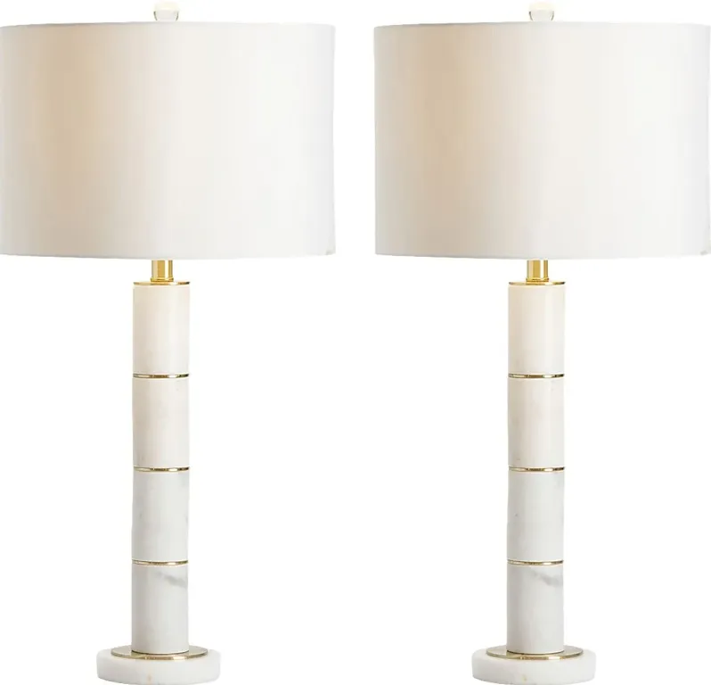 Naylor Gate White Lamp Set of 2