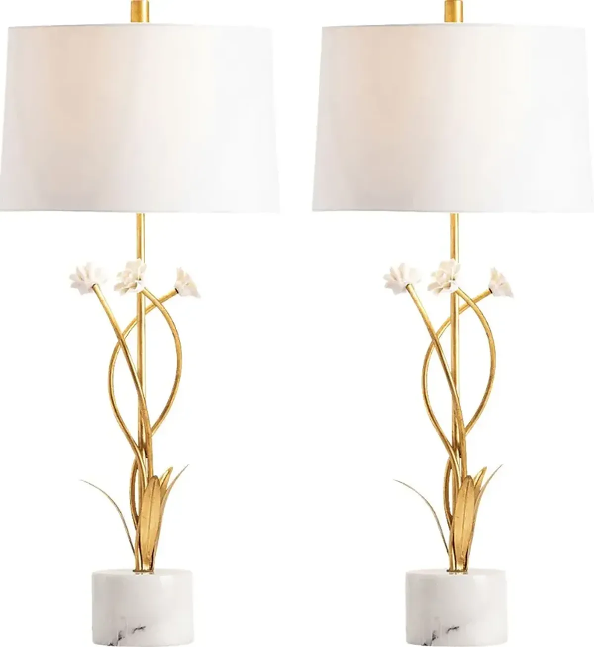 Upland Avenue Gold Lamp Set of 2