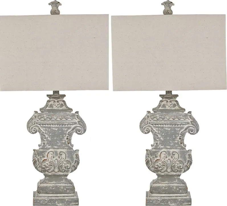 Varennes Sea Gray Lamp Set of 2