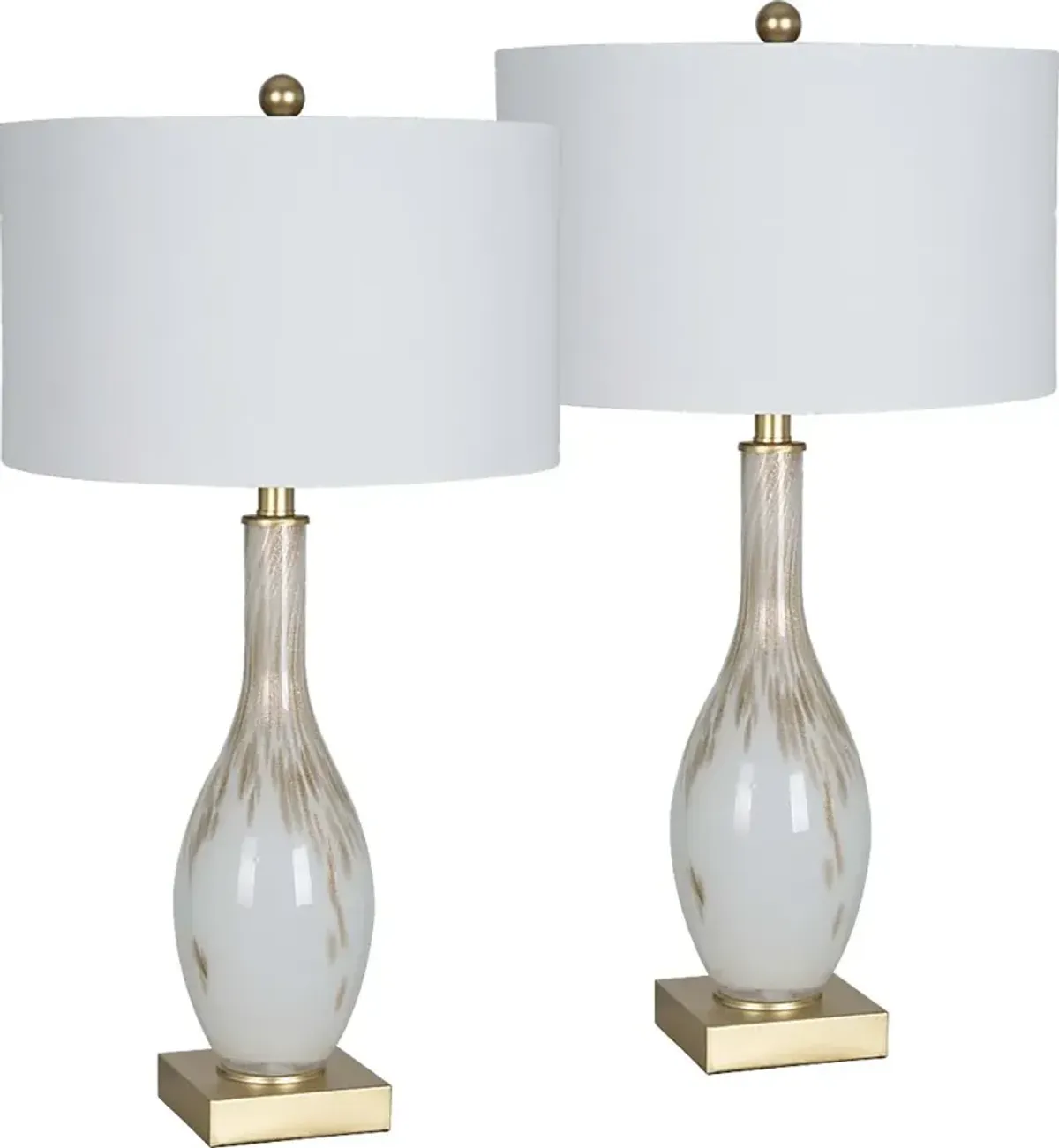 Alamain White Lamp, Set of 2