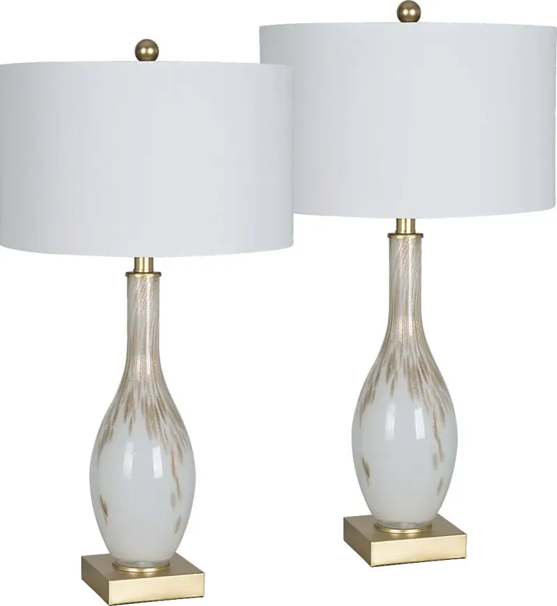 Alamain White Lamp, Set of 2