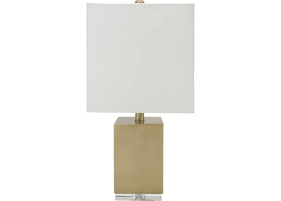 Veda Bend Gold Lamp