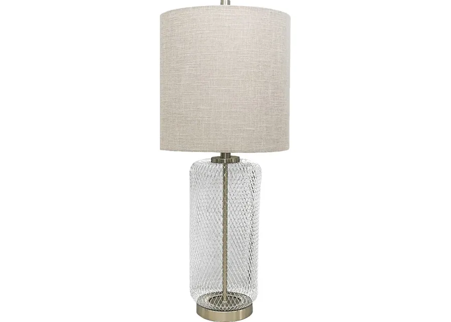 Birdcage Lane Silver Table Lamp