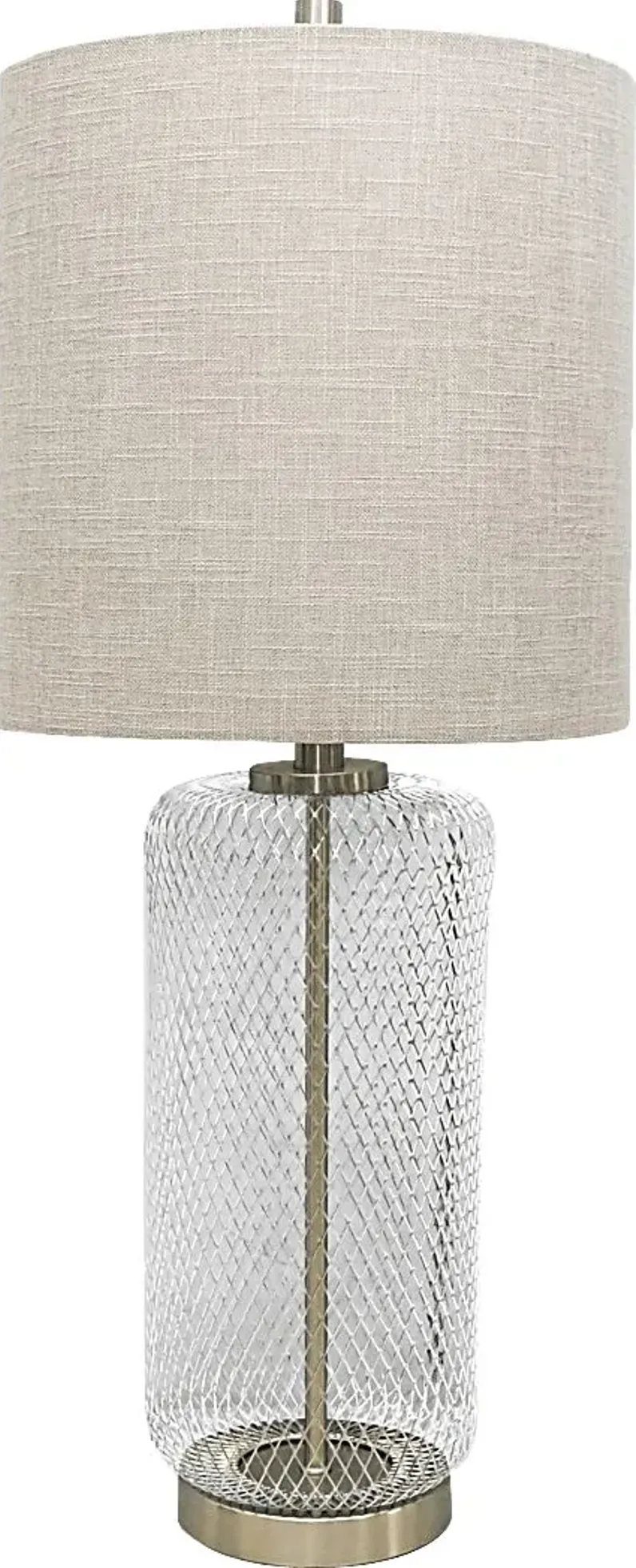 Birdcage Lane Silver Table Lamp